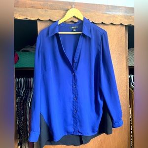 Royal Blue Split Back Style&Co Blouse XL